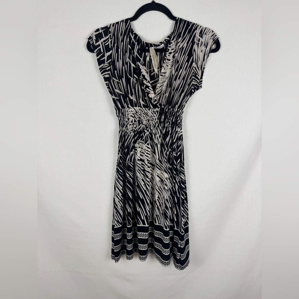 CristinaLove  Black and White Patterned Dress